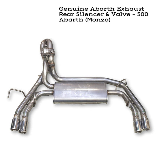 Genuine Abarth Exhaust Rear Silencer & Valve - 500 Abarth