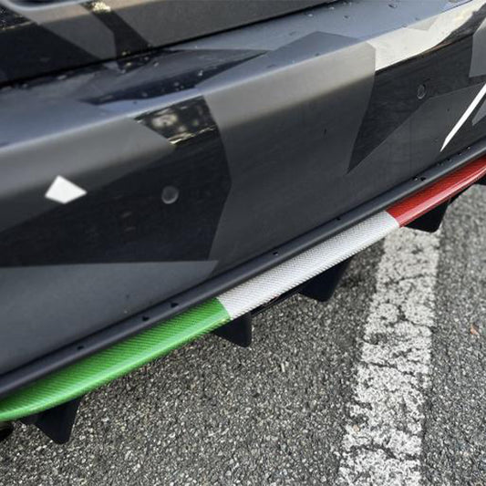 Carbon fiber rear diffuser lip