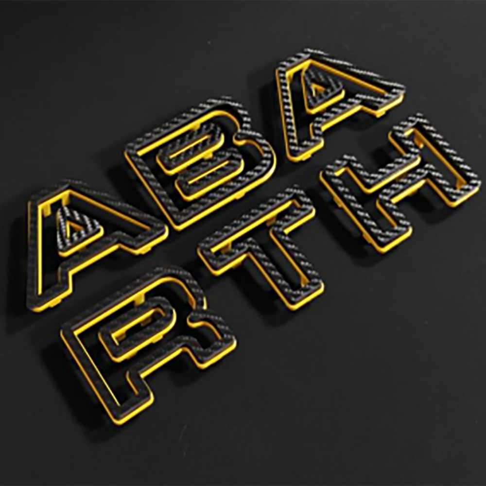 Abarth Front Bumper Lettering Logo (test）