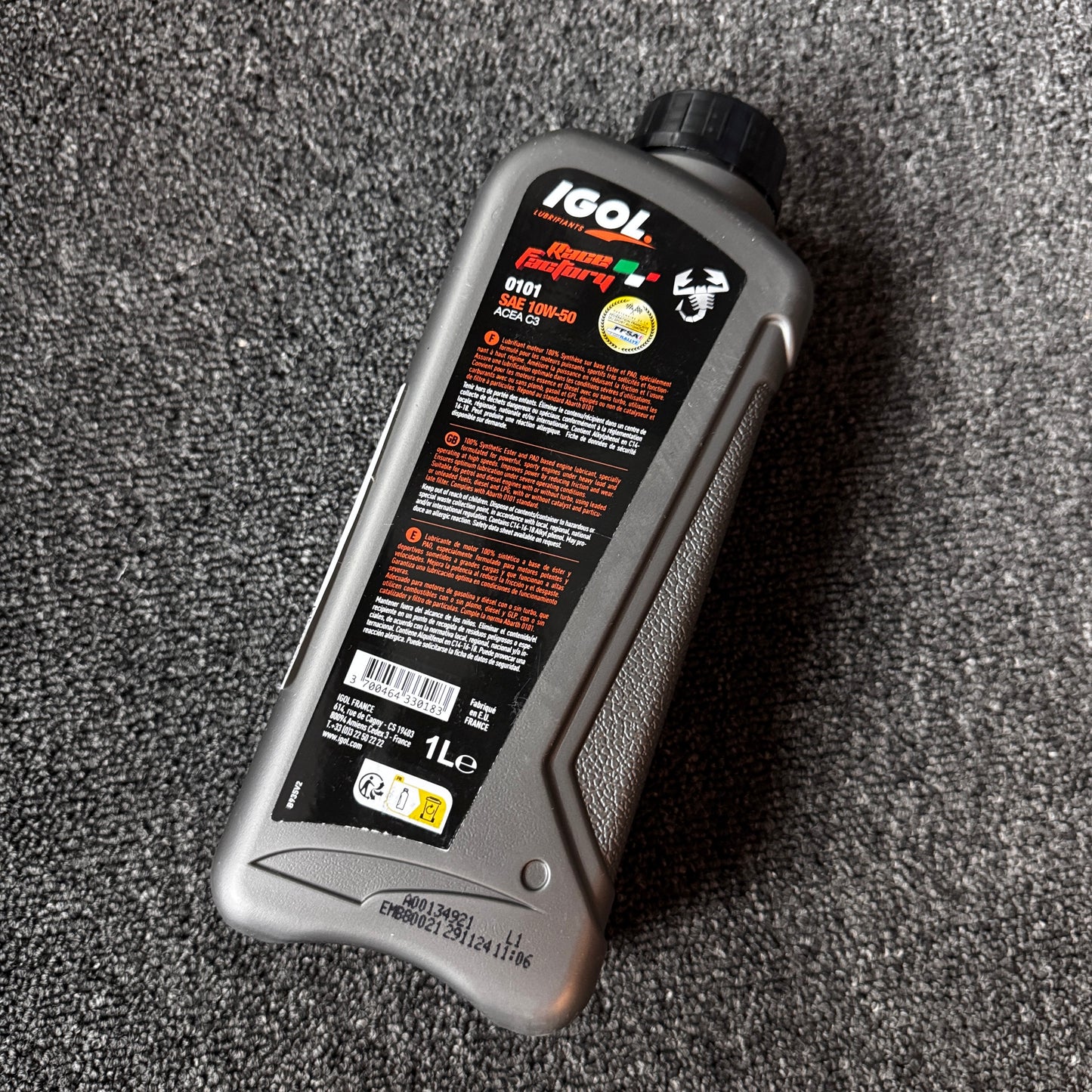 Abarth Selenia Engine Oil for Abarth 10W50 1L