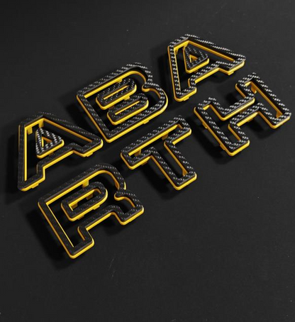 Abarth Front Bumper Lettering Logo