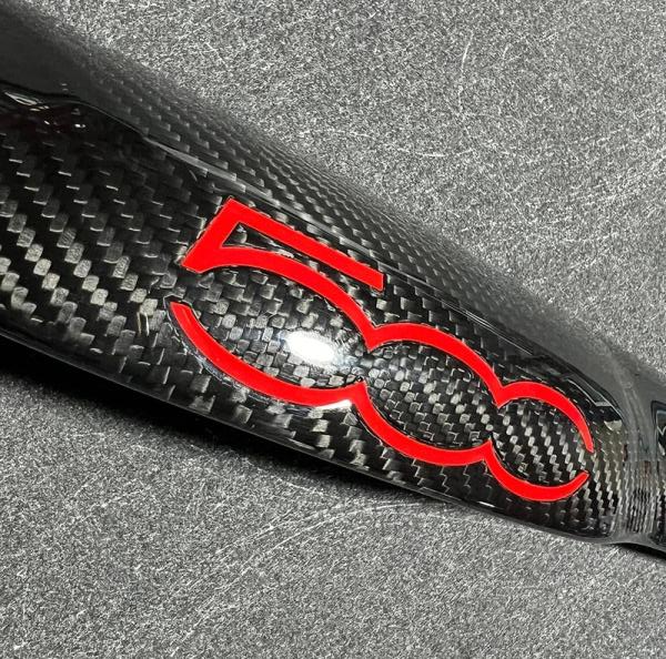 Fiat 500\Abart h Dry Carbon Fiber Boot Handle Cover