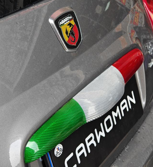 Fiat 500\Abart h Dry Carbon Fiber Boot Handle Cover